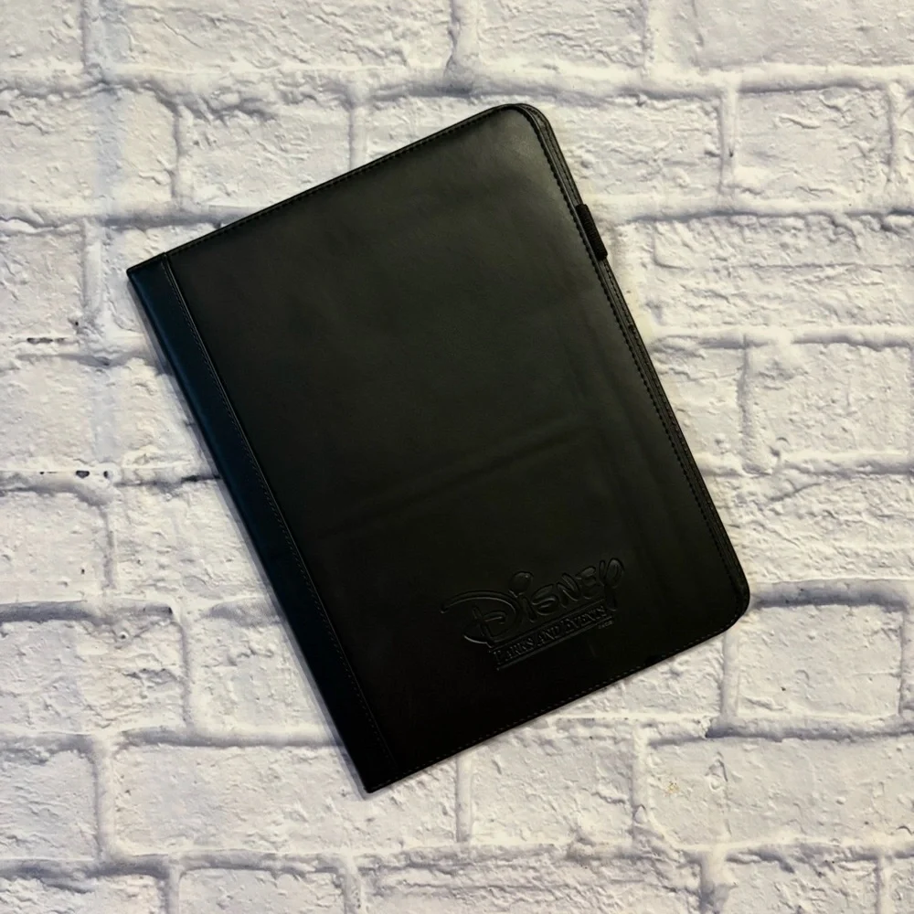 *Rare Find* Disney Parks & Events black faux leather portfolio folder